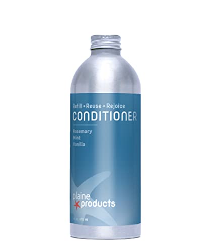 Plaine Products Eco-Friendly Conditioner - Rosemary, Mint, Vanilla - Sulfate Free, 16oz (Refill Bottle)