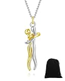 HUVZOR 1 Pcs Collier de Câlin de Couple Collier Personnalisé avec Pendentif Câlin Colli...