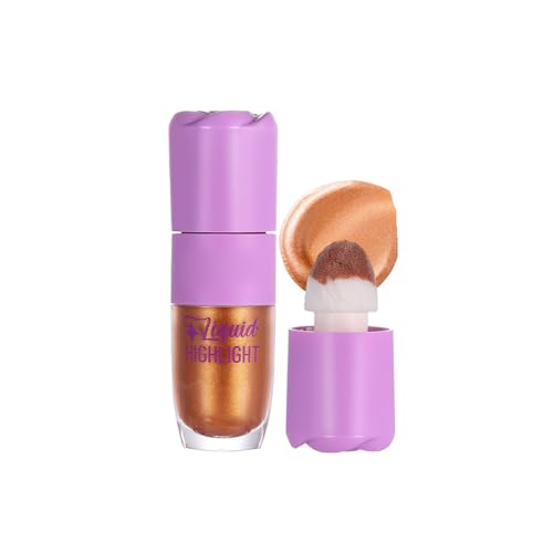 Iluminador Líquido, Iluminador Multicolor, Brillo Duradero, Maquillaje Contorno Luminoso, Efecto Destello (03)