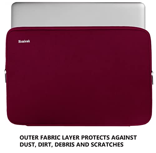 Laptop Case 15.6 Inch, Durable Shockproof Protective Cover Flip Case Briefcase Carrying Bag Compatible with 15.6" HP, ASUS, Lenovo, Acer, Notebook, Computer, Ultrabook, Chromebook, Red