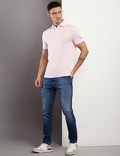 Image of Tommy Hilfiger Solid Cotton Blend Slim Fit Men's T-Shirt