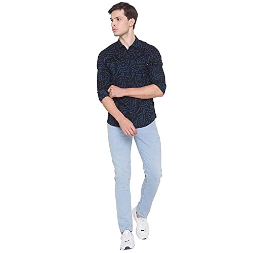 Image of Spykar Men's Printed Slim Fit Shirt