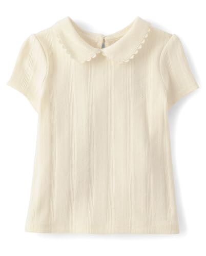 Image of Gymboree Girls' and Toddler Short Sleeve Peter Pan Collar Shirt