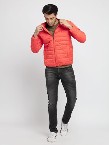 Image of Status Quo Men's Quilted High Neck Winter Jacket | Durable Polyester Coat