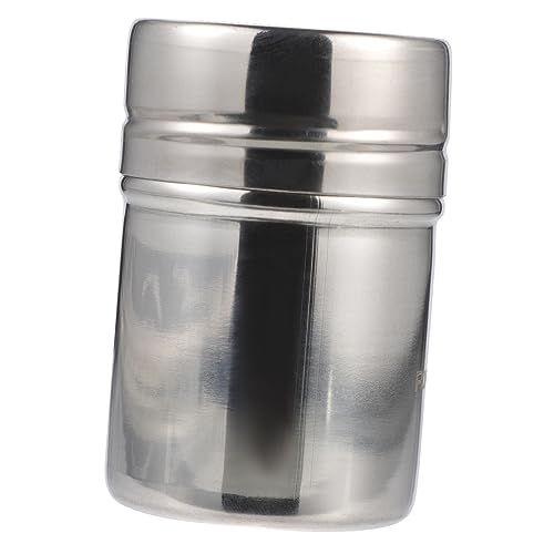 PRETYZOOM Latte Art Jar Stainless Steel Condiment Bottle Powder Shaker Sifter Easy to Clean for Hot Cocoa Seasonings