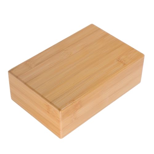 HEMOTON 1PC Natural Yoga Brick Wooden Yoga Practice Tool for Home Fitness Smooth Surface for Comfortable Exercise Portable Design for Training