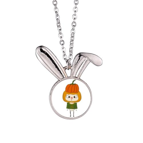 Collier citrouille orange UU avec pendentif d'automne élégant