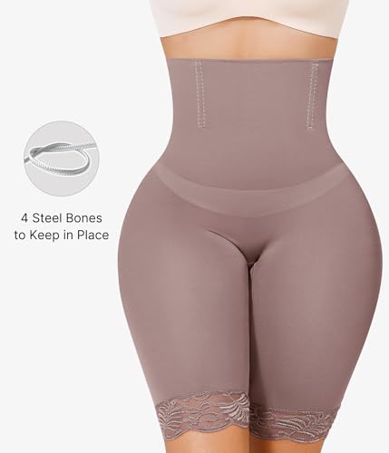 Image of Nebility Shapewear for Women Tummy Control High Waisted Body Shaper Shorts Thigh Slimmer Butt Lifter Panties Underwear