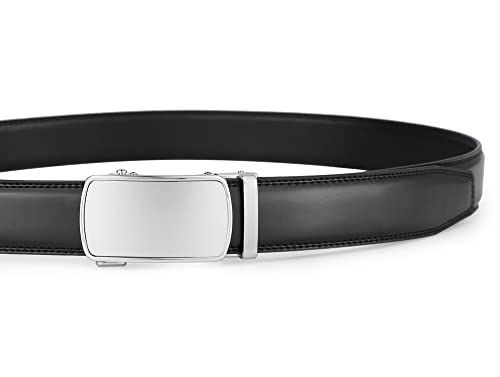 Image of Lingli Men's Belt,Ratchet Dress Belt with Automatic Buckle Brown /Black-Trim to Fit-35mm wide