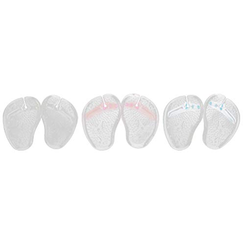 Supvox 3 Pairs Of Flip-Flop Forefoot Pads Silicone Thong Sandal Toe Protectors Toe Separator Protector Thong Insoles Insert Protector #TOP6