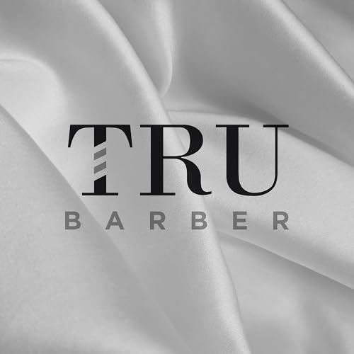 TRU BARBER Friseurumhang XXL, mit Silikonkragen, 100% Polyester, leichter und wasserdichter Mantel, professioneller Salonmantel mit Druckknopfverschluss zum Haareschneiden.