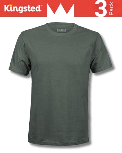 Image of Kingsted T-Shirts for Men Pack - Royally Comfortable - Super Soft Premium Fabric - Well-Crafted Classic Tee