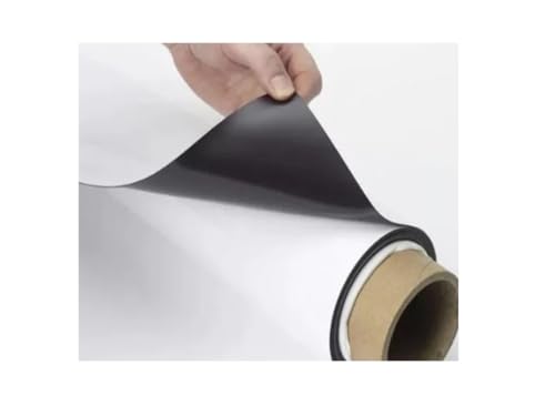 Manta Magnética Adesivada, Rolo, Imã Geladeira, 1 Metro x 30cm x 0,3mm