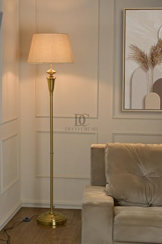 Deco Crush Luxury Gold Floor Lamp Royal Antique Brass Finish– Mod...