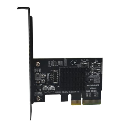 Adaptador PCIe 4X USB 3.2 Gen2x2 20Gbps con Conector Interno Type-E Frontal