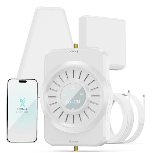 Cell Phone Signal Booster for Home Multi-Room, ZORIDA Cell Phone Booster for All U.S. Carriers Home Office, Boost 5G 4G for Verizon,72dB High Gain Antennas, Verizon, AT&T, T-Mobile App Support