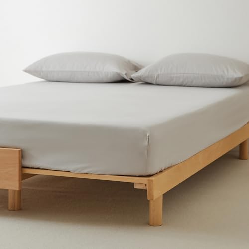 JIANINGHOME Sábana bajera ajustable de 100 x 200 pulgadas, con bolsillo extraprofundo, duradera, elástica, doble tela de jersey de algodón cepillado suave
