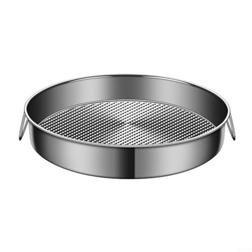 Bandeja redonda de acero inoxidable de alta calidad para hornear, bandeja antiadherente para cocinar al vapor, apta para lavavajillas, para tarta de queso, quiche, plato profundo, pizza, caliente