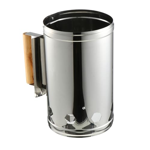 Luxshiny Accendifuoco per Barbecue Manico in Legno, Barilotto per Accensione Rapida a Carbone, Strumento Resistente per Cucina All'aperto e Griglia Estiva