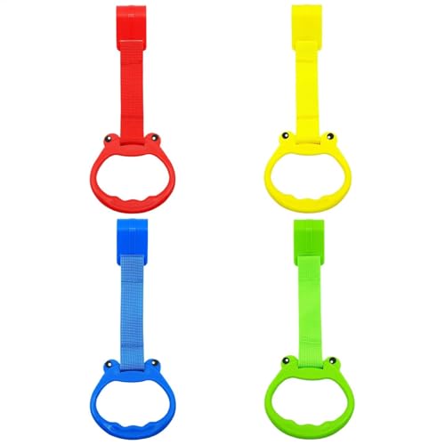 ベビープルアップリング プレーペン対応 4個セット 漫画デザイン ナイロンとPP製 赤ちゃんのスキンフレンドリーな安全アクセサリー 保育園や家庭向け