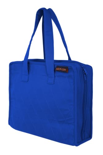 Image of Yazzii Sewing Notions Tote- Portable Sewing Accessories Organizer w Detached Sleeves - Royal Blue