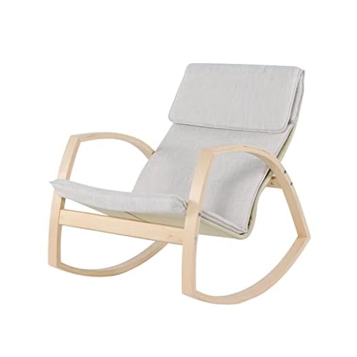 Gungstolar For Veranda, Accentstol For Vardagsrum, Lat Soffa Stol Med Träram Avtagbar Tygkudde Fåtöljer For Äldre Comfy Enstaka Fritidstol For Sovrumskontor (Color : Light Gray, Size : Style2)