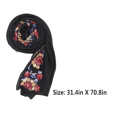 Women's Summer Scarf Fashion Boho Pashmina Shawls and Wraps for Dress Soft Scarf for Women Floral Printed Scarves4