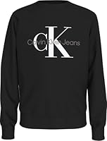 Calvin Klein Unisex Kid Monogram Logo Sweatshirt, Black, 10