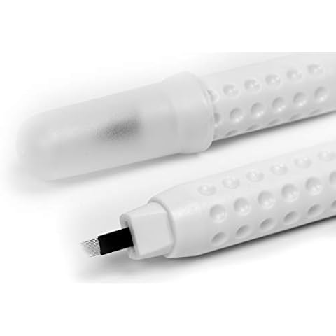 MADLUVV #12 Professional Brow Artistry Pens for Flawless Eyebrows, Hair Strokes & Shading, Premium Pens for Pigment Ink, 20mm Sterile Disposable Micro Brow Sharp - 10 Pack Cover