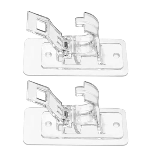 HERAON Adjustables No Drill Curtain Rod Brackets Holders Easy Installs Window Frame for Various Curtains