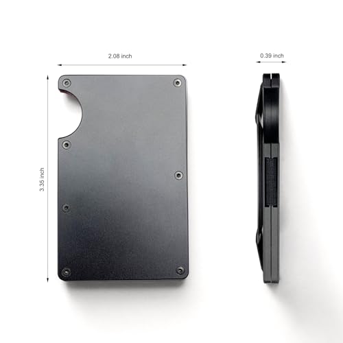 Slim Metal Wallet for Men – RFID Blocking Credit Card Holder, Minimalist Aluminum Wallet, Durable Front Pocket Wallet, Great Gift for Men2