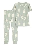 Carter's Easter 2-Piece Snug Fit Cotton PJs (Green/Bunny, 4T)