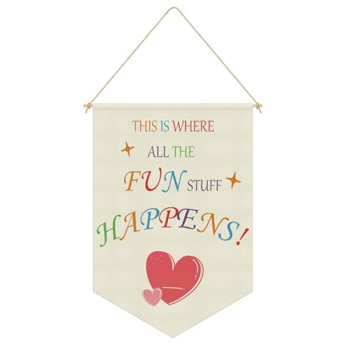 Nursery Decor Playroom Wall Decor Classroom Decorations Hanging Pennant Flag Banner Kids Playroom Wall Art Decoration Gifts for Baby Boys Girls Kids Room Bedroom Linen Cotton Flag