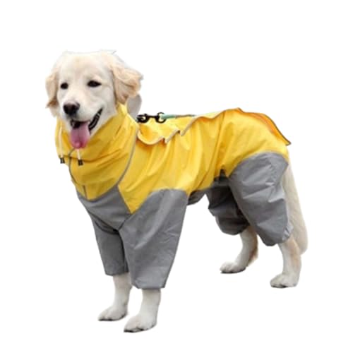 犬 レインコート 犬 カッパ 犬服 ペット 雨具 可愛い ペットレインコート フード付き 着脱簡単 梅雨対応 通気性 防雪 防水 防塵 汚れ防止 風よけ寒さ対策 耐久性 快適 軽量 携帯便利 散歩 中大型犬 リード穴あり 5XL