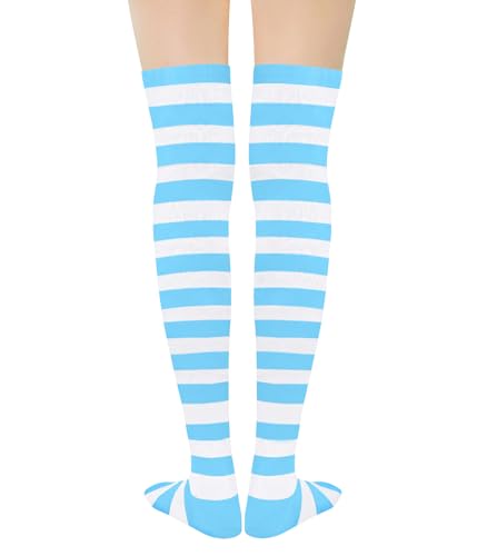 Women's Thigh High Striped Over the Knee Socks - Thin Casual Leg Warmer Warm Long Stockings2