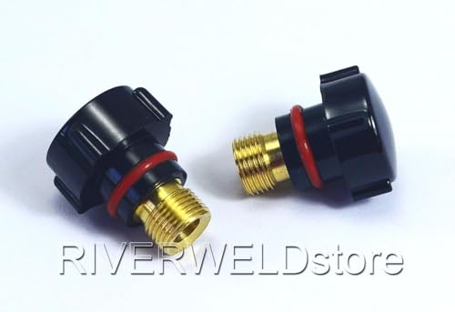 Image of RIVERWELD TIG Welding Back Cap 57Y04 Short for WP 17 18 26 Torch 10pcs | Fit QQ300 PTA DB SR WP 17 18 26 TIG Welding Torch