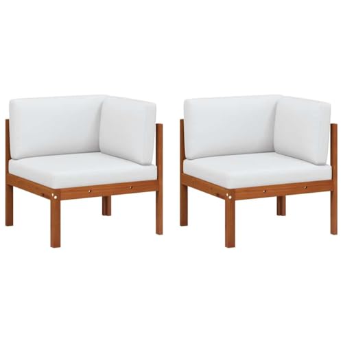 vidaXL 2X Akazienholz Massiv Garten Ecksofa mit Auflagen Sofa...