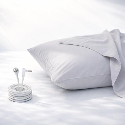 GroundLuxe Organic Grounding Pillowcase in Light Gray - Queen Size