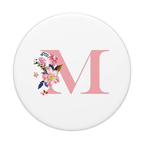 PopSockets Fiore rosa Monogramma Lettera M