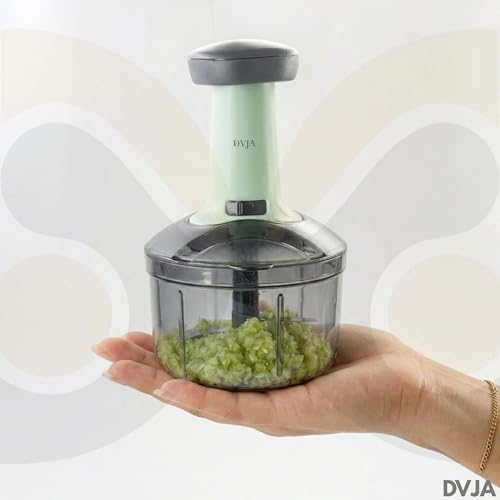 Image of Chopper for Kitchen Use 650ML,3 Blade Steel Large Manual Hand-Press Vegetable Chopper Mixer Cutter to Cut Onion, Salad, Tomato, Potato