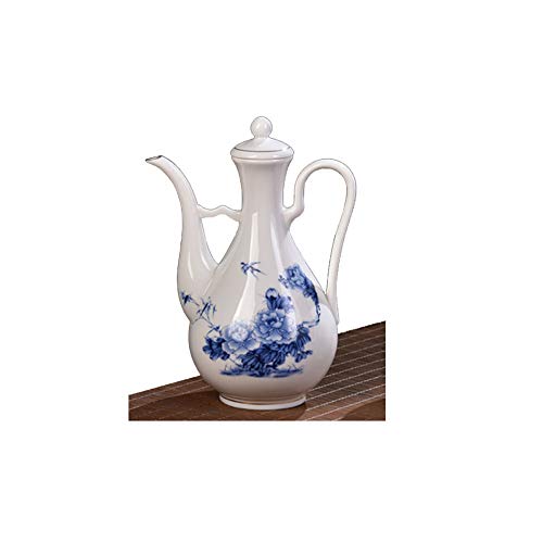 Jingdezhen Ceramic Wine Pot Household Wine Bottle Retro Chinese Court Antique Wine Jug - A05