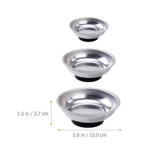 Bandeja magnética para herramientas SHINEOFI de acero inoxidable 3 unids 3