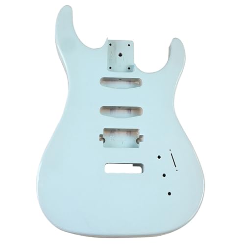 Unfinished Guitar Body Blue Glossy Guitar Barrel Open Pickup Hole DIY Instrument Accessories