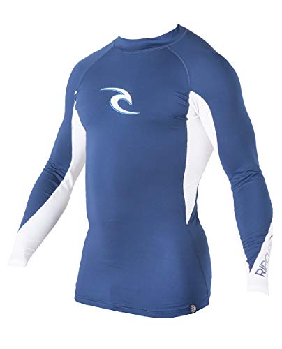 Rip Curl Wave Long Sleeve Rash Guard, Navy, L