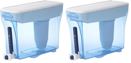 Image of ZeroWater 23-Cup Dispenser Ready-Pour 5-Stage Water Filter with 0 TDS Water Filter - IAPMO Certified to Reduce Lead,Chromium,and PFOA /PFOS,(Pack of 2)