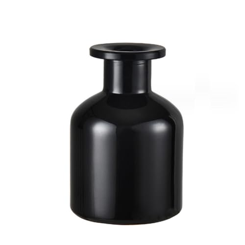 150ml/5oz Empty Refillable Glass Diffuser Bottle Diffuser Jars Aromatherapy Storage Container Fragrance Accessories Use for DIY Replacement Diffuser Sets (Light Black)