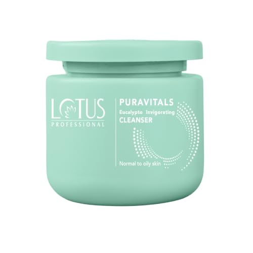 Image of Lotus Professional Puravitals Eucalypto Invigorating Cleanser | Gently Cleanses & Refreshes Skin | With Eucalyptus For A Fresh, Revitalised Feel | For Men & Women | All Skin Types | 260g