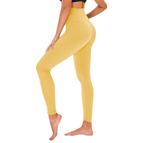 Image of TNNZEET High Waisted Leggings for Women - No See Through Tummy Control Cycling Workout Yoga Pants with Pockets Reg & Plus