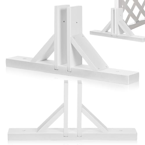 Support anti-basculement pour barrière de jardin en bois blanc