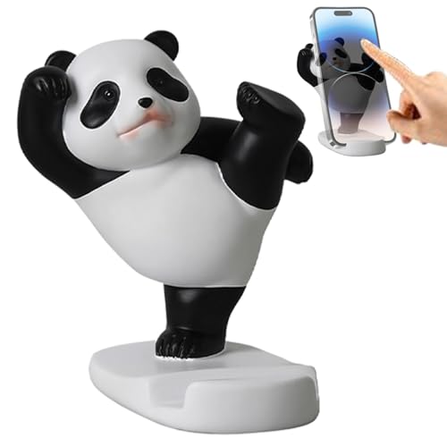 ZHUMCCY Support De Téléphone Panda Mignon, Support De Téléphone Panda en Résine Accessoires De Bureau Panda Décoratifs pour La Décoration De Table, De...